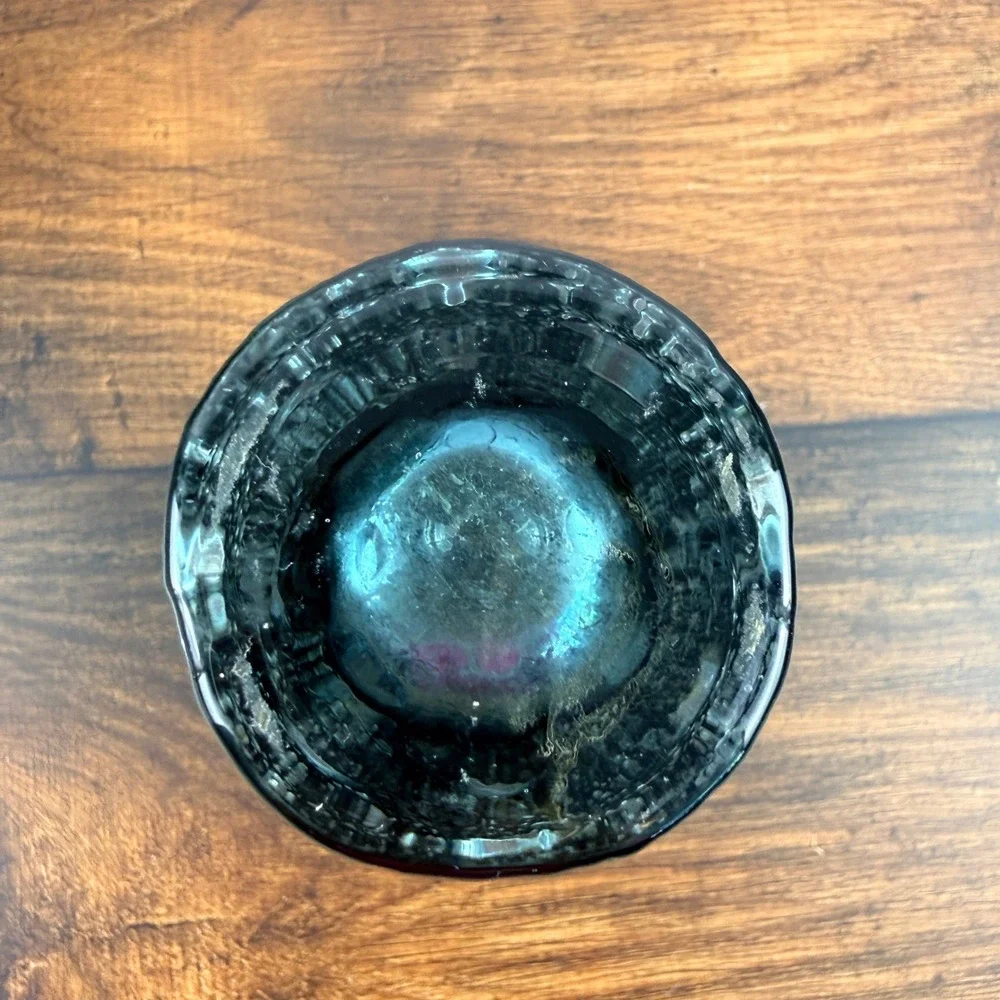 Riihimäen Lasi 1462 Vase Tamara Aladin Blue Textured Finnish Art Glass